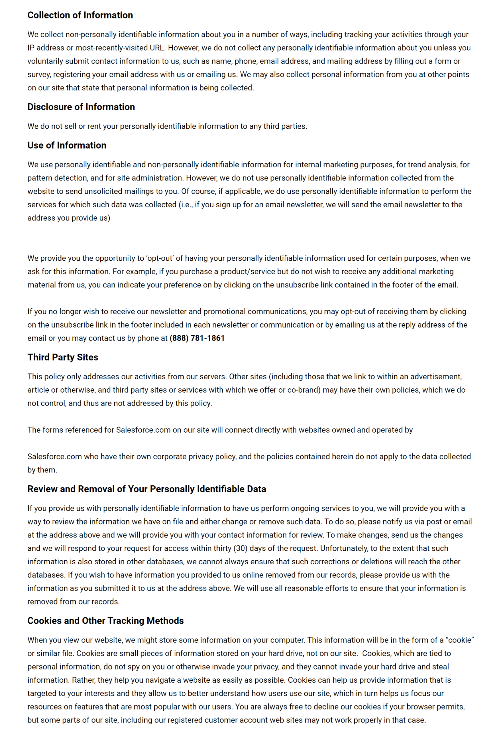 Privacy Policy Text Document (35 characters)